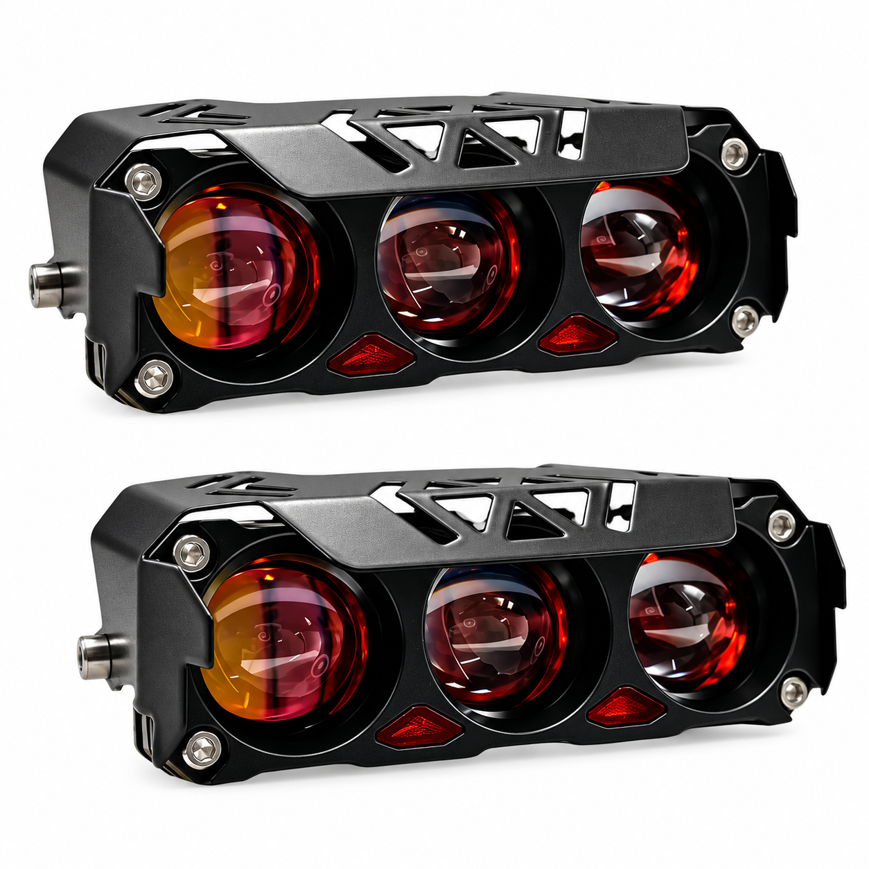 Faro LED para moto con 3 lentes y funciones — foto 2 de 2
