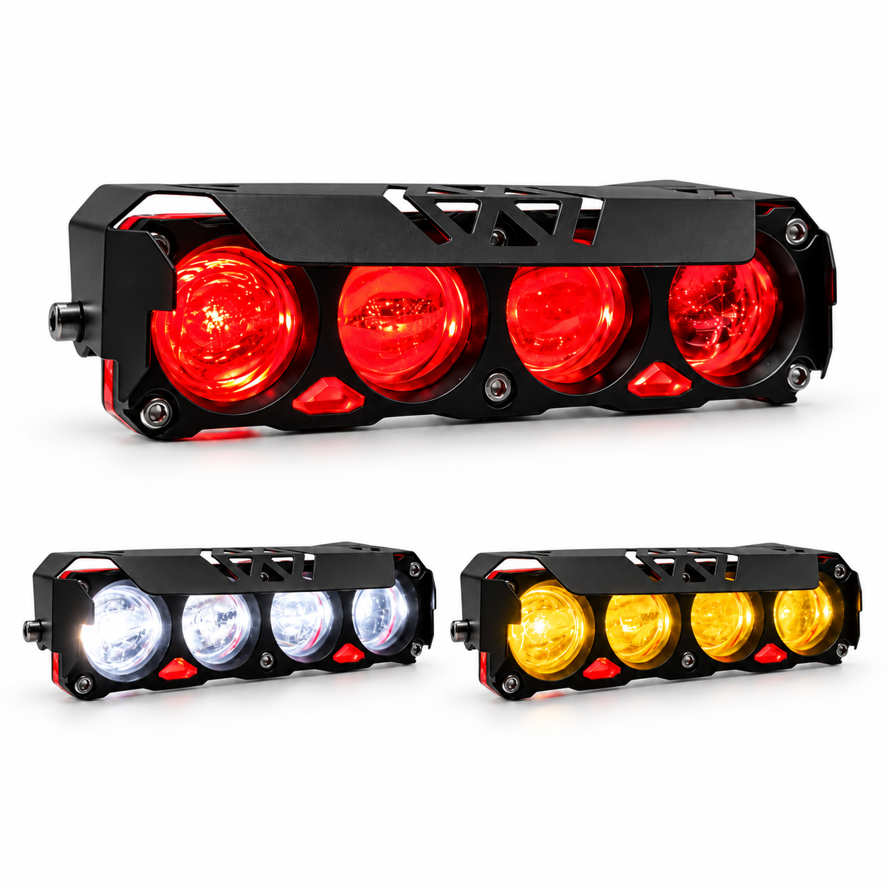 Faro LED para moto con 4 lentes con ojo de diablo — foto 1 de 2
