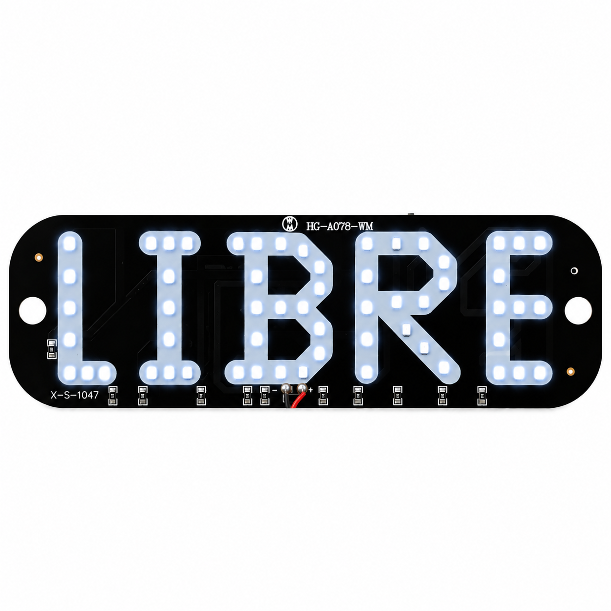 Letrero Libre color blanco