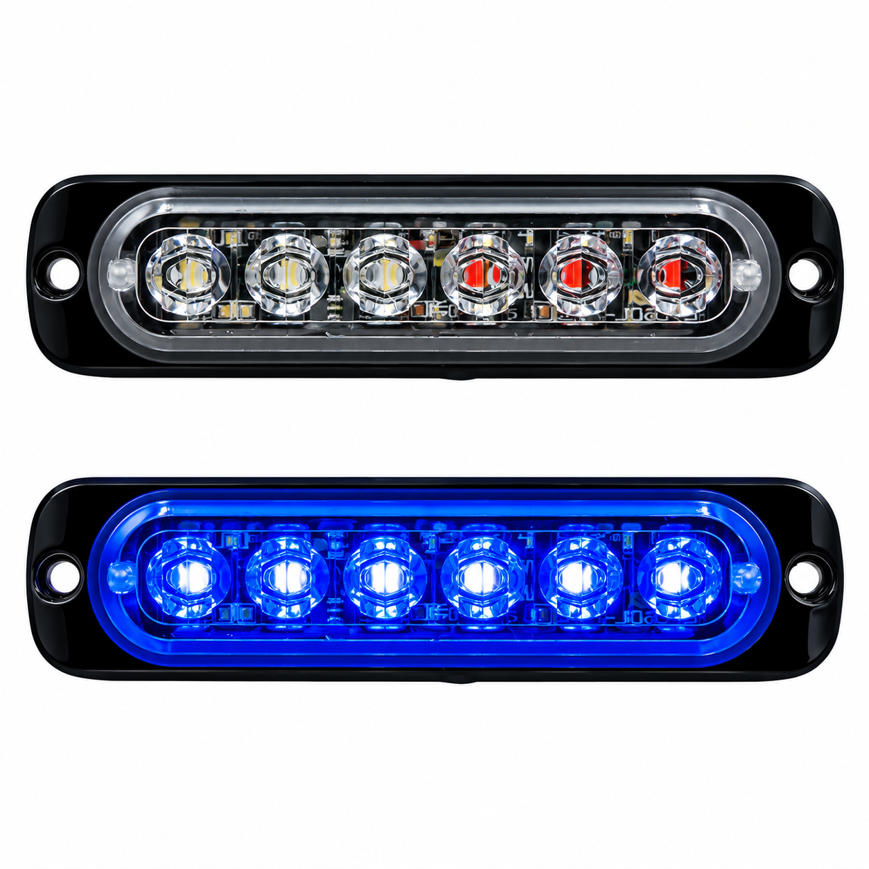 Estrobo de 6 LED azul