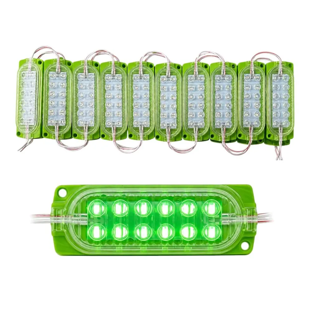 Módulo verde de 12 LED (tira de 10 piezas)