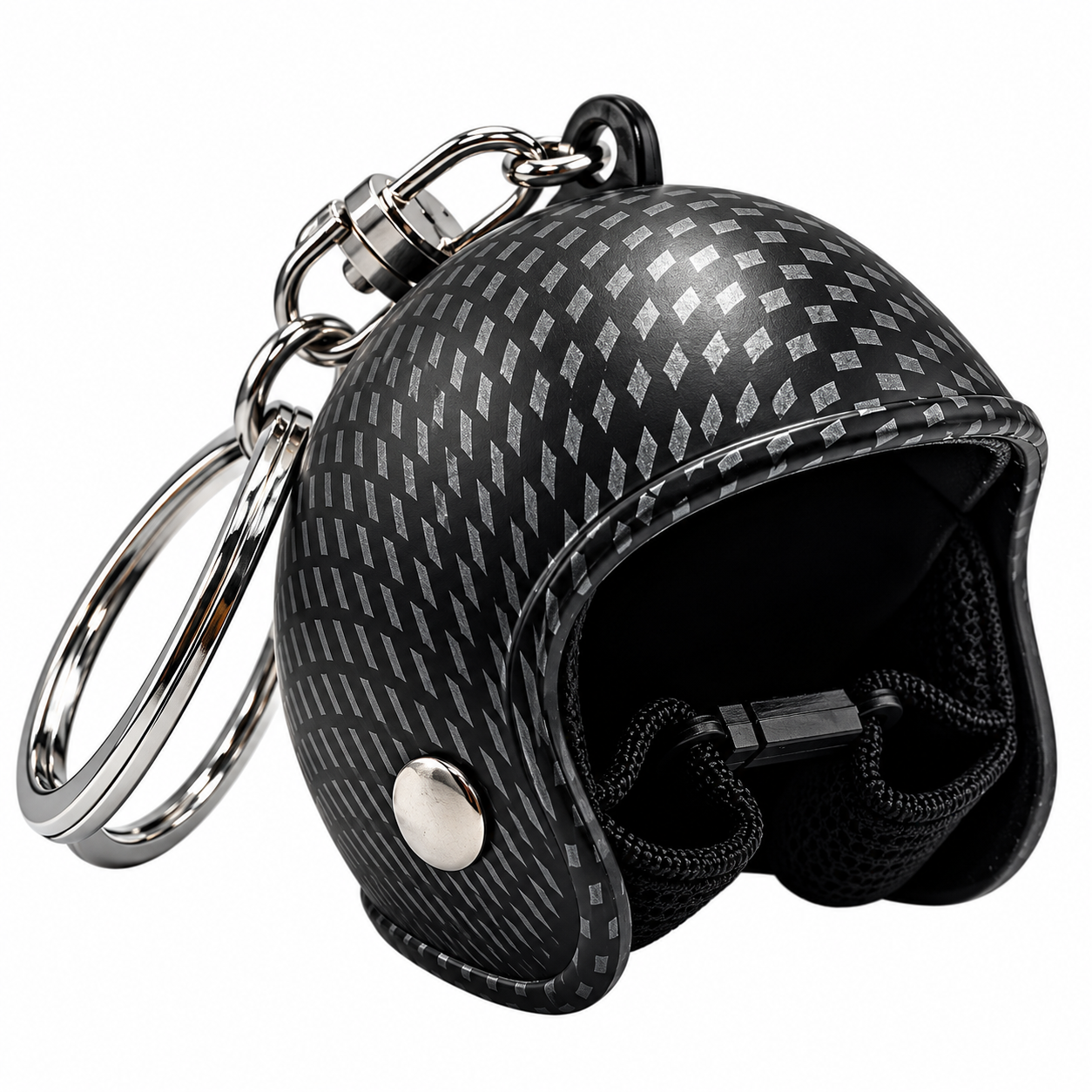 Llavero plástico de casco — Carbono