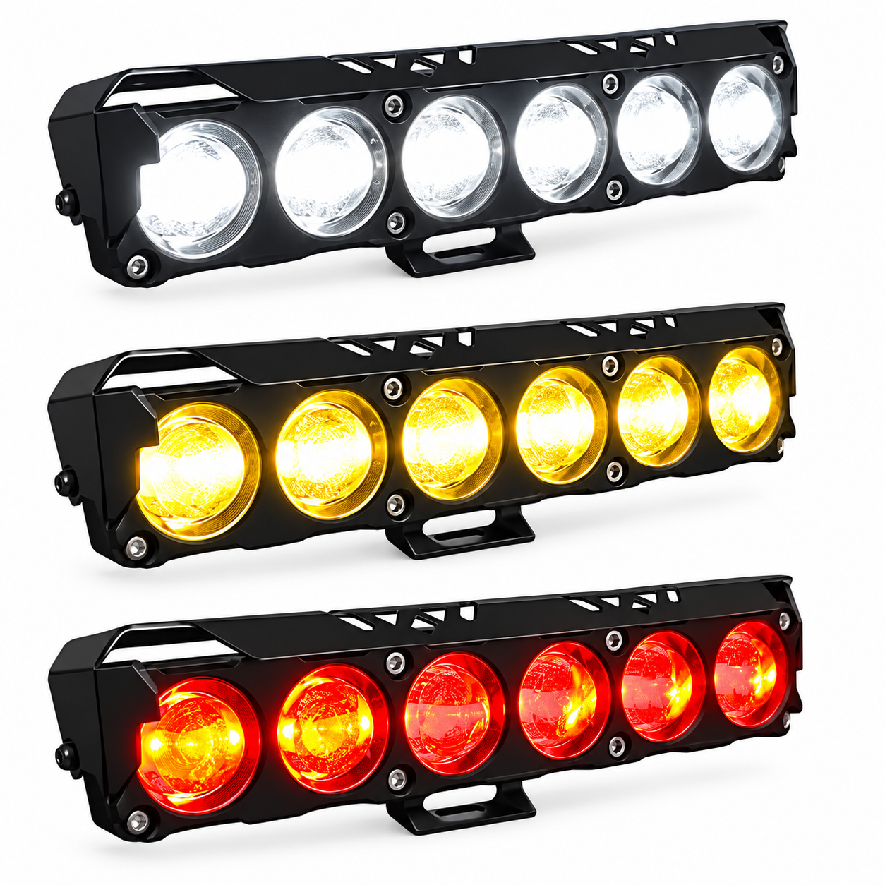 Faro LED para moto con 6 lentes grandes y funciones — foto 1 de 2