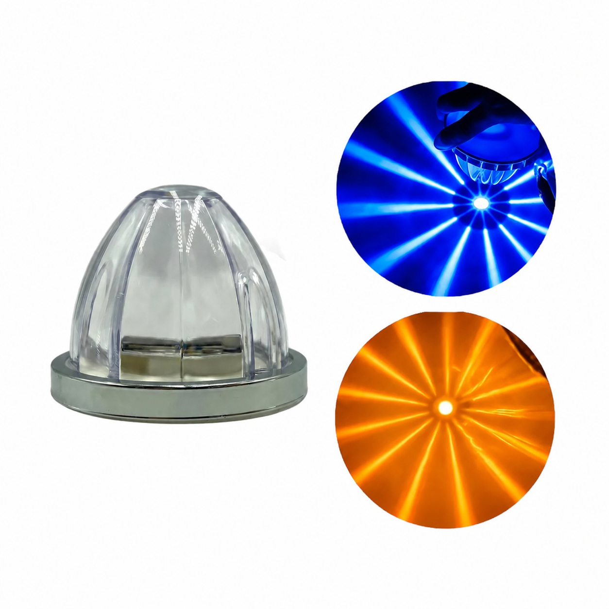 Direccional para camión efecto de estrella ámbar/azul