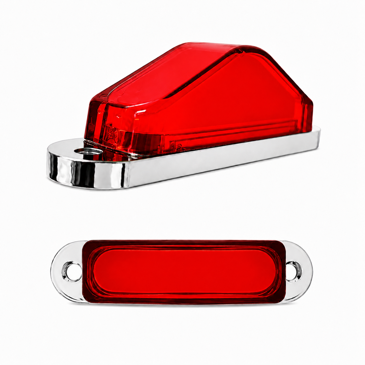 Plafón lateral tipo pirámide GLO — Rojo