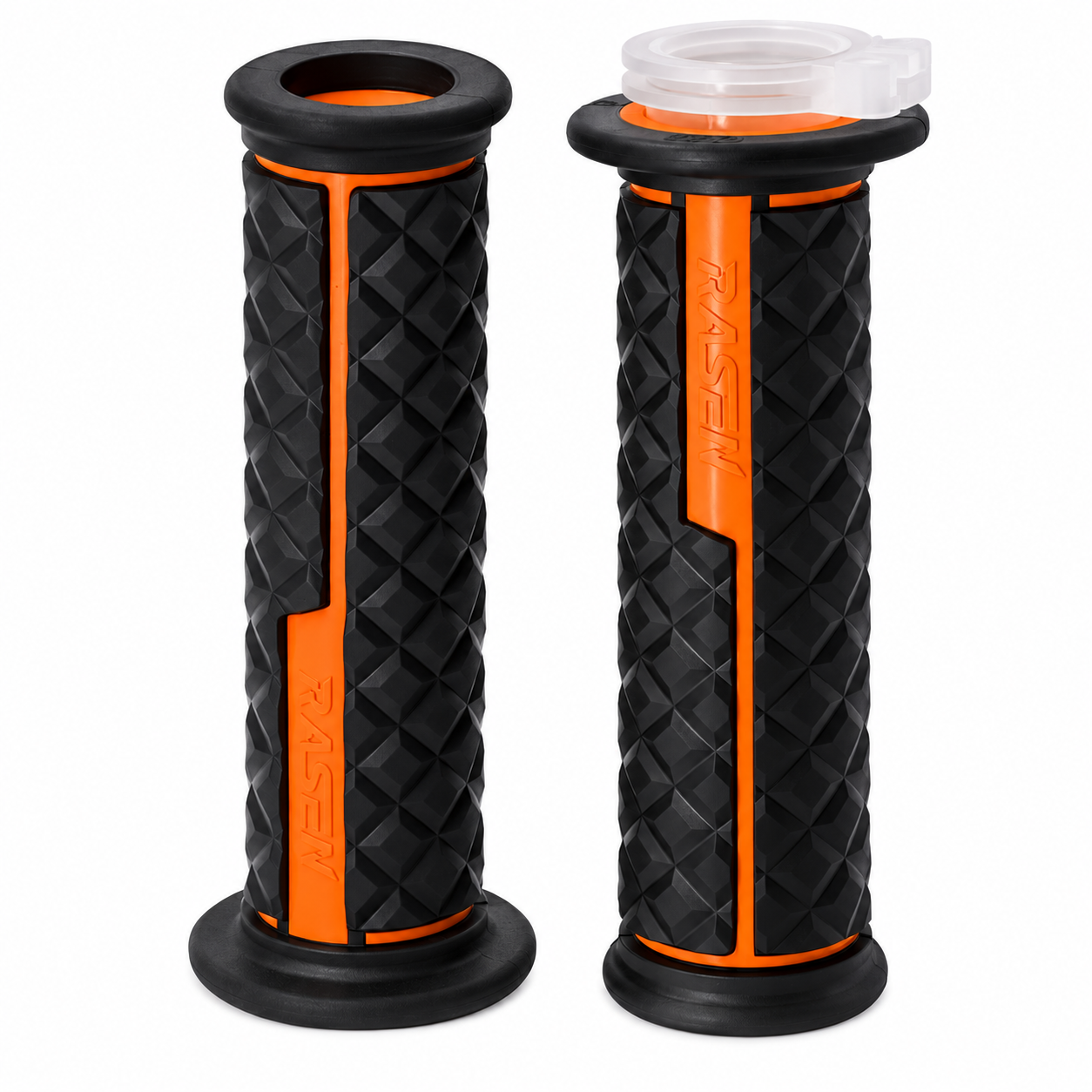 Puño de caucho doble agarre tipo cuarzo varios colores — Naranja