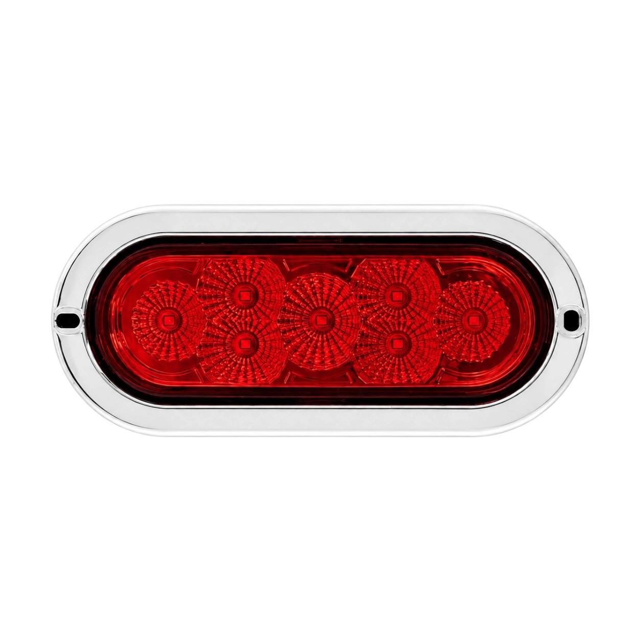 Plafón para camión ovalado con 7 LED — Rojo