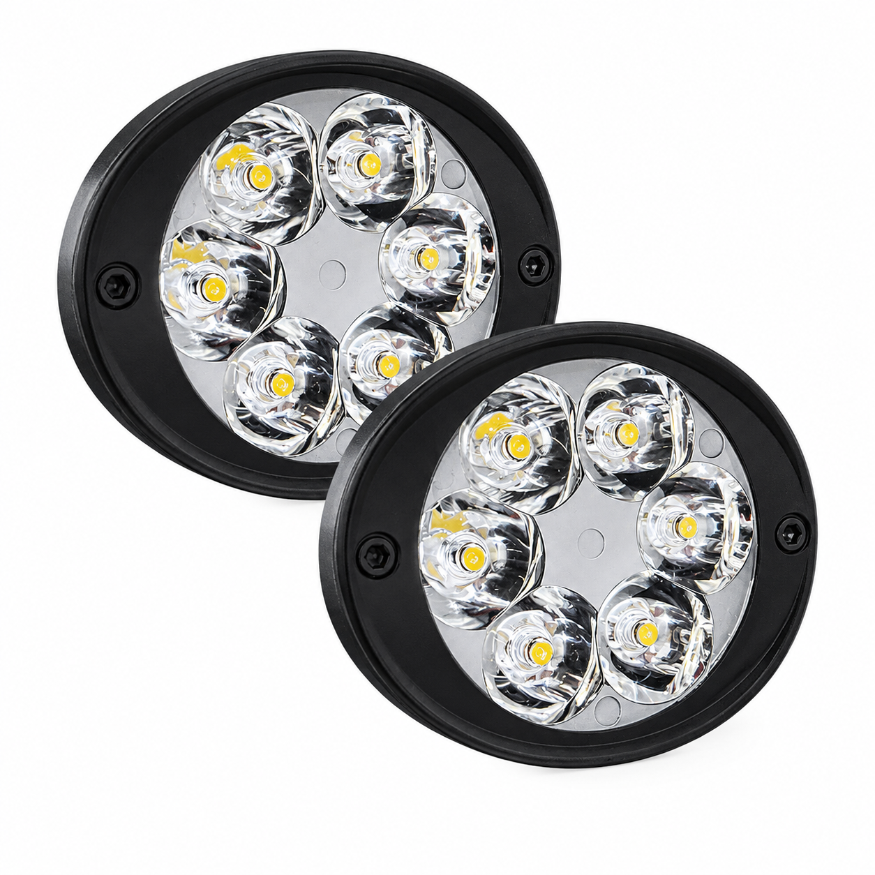 Faro para moto de 6 LED con pestaña