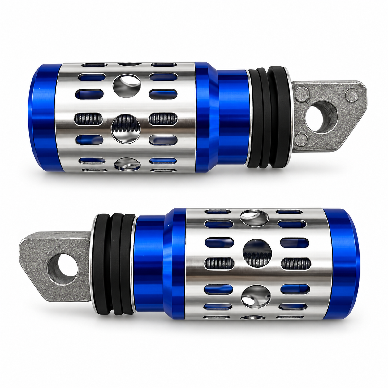 Pedal para moto de aluminio perforado colores disp. — Azul