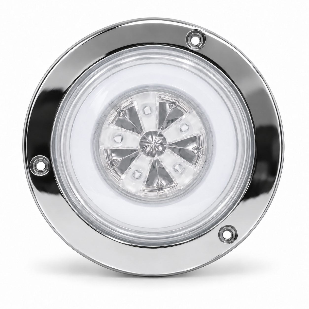 Plafón redondo de 5 LED y ojo de ángel — Blanco