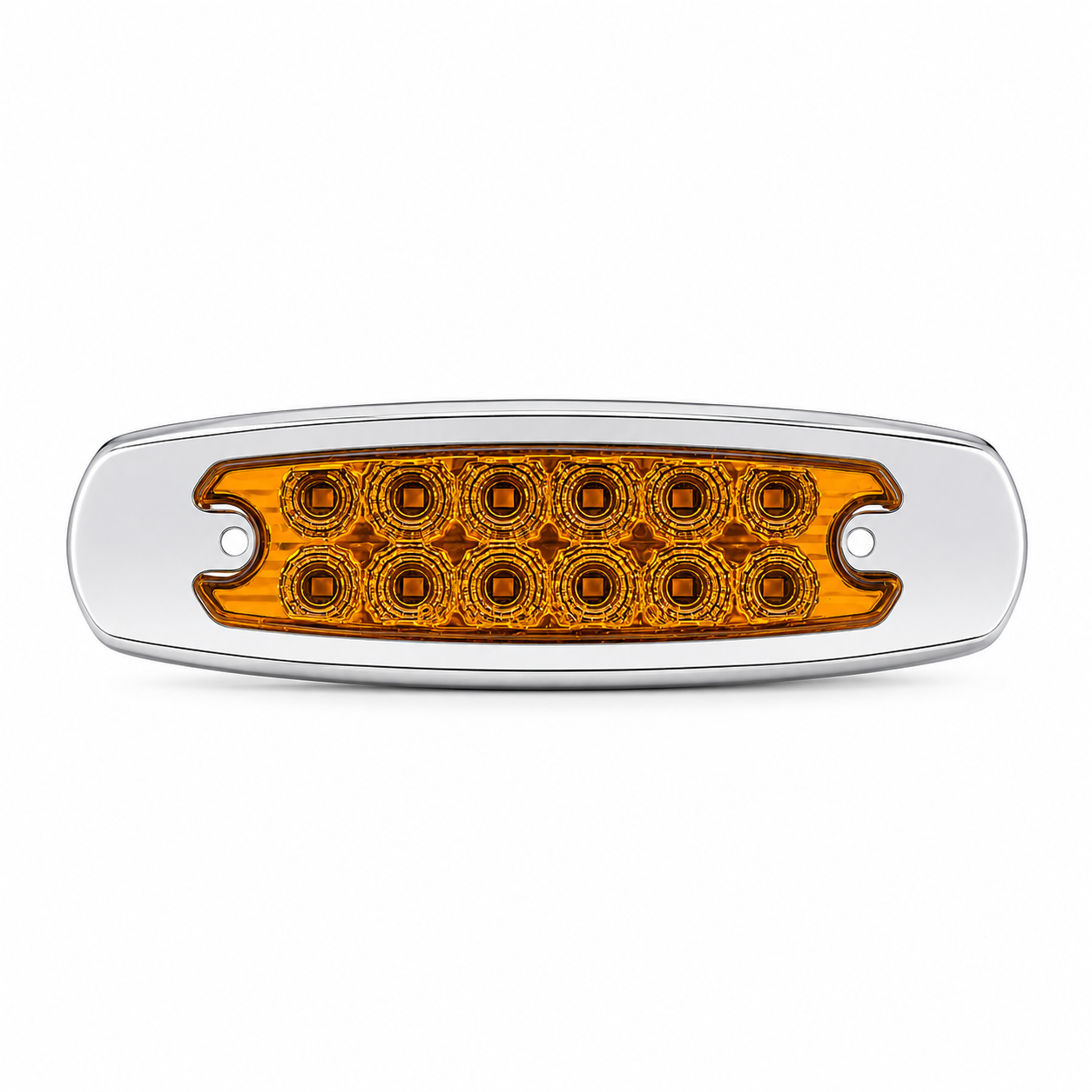 Plafón tipo Peter Bilt de 12 LED función fija y estrobo · Ámbar