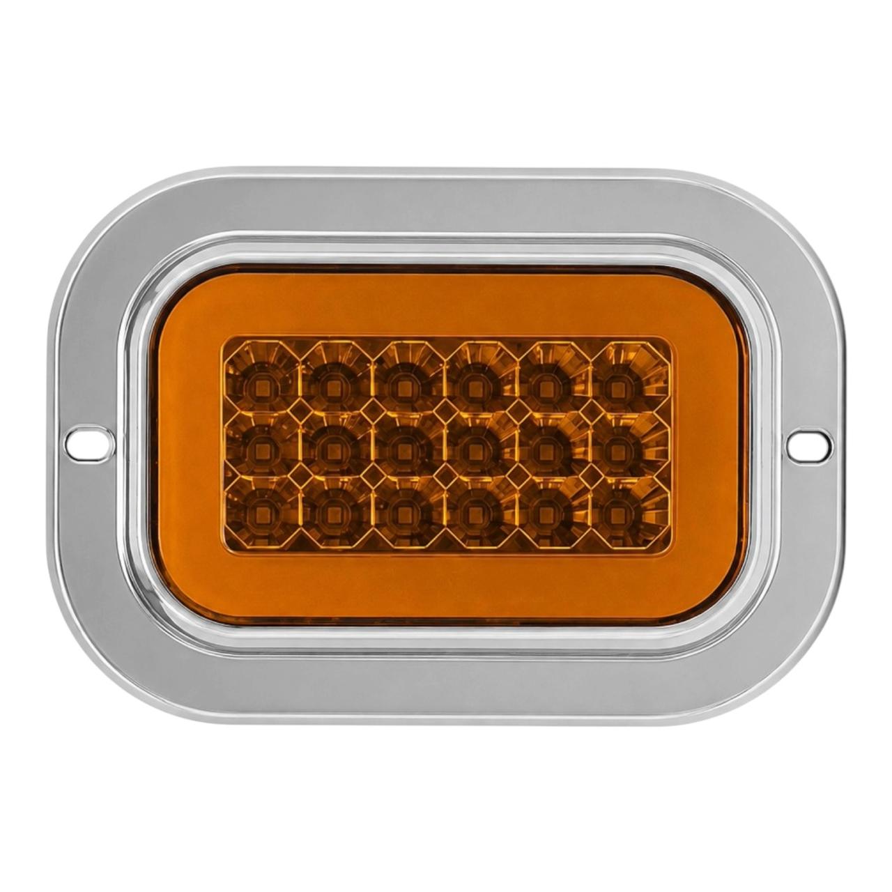 Plafón para camión de 18 LED con GLO y contorno cromado (12/24V)