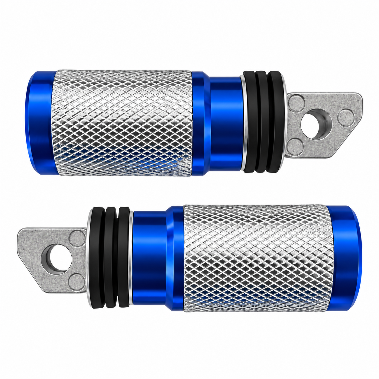 Pedal para moto aluminio (azul, negro y rojo) — Azul