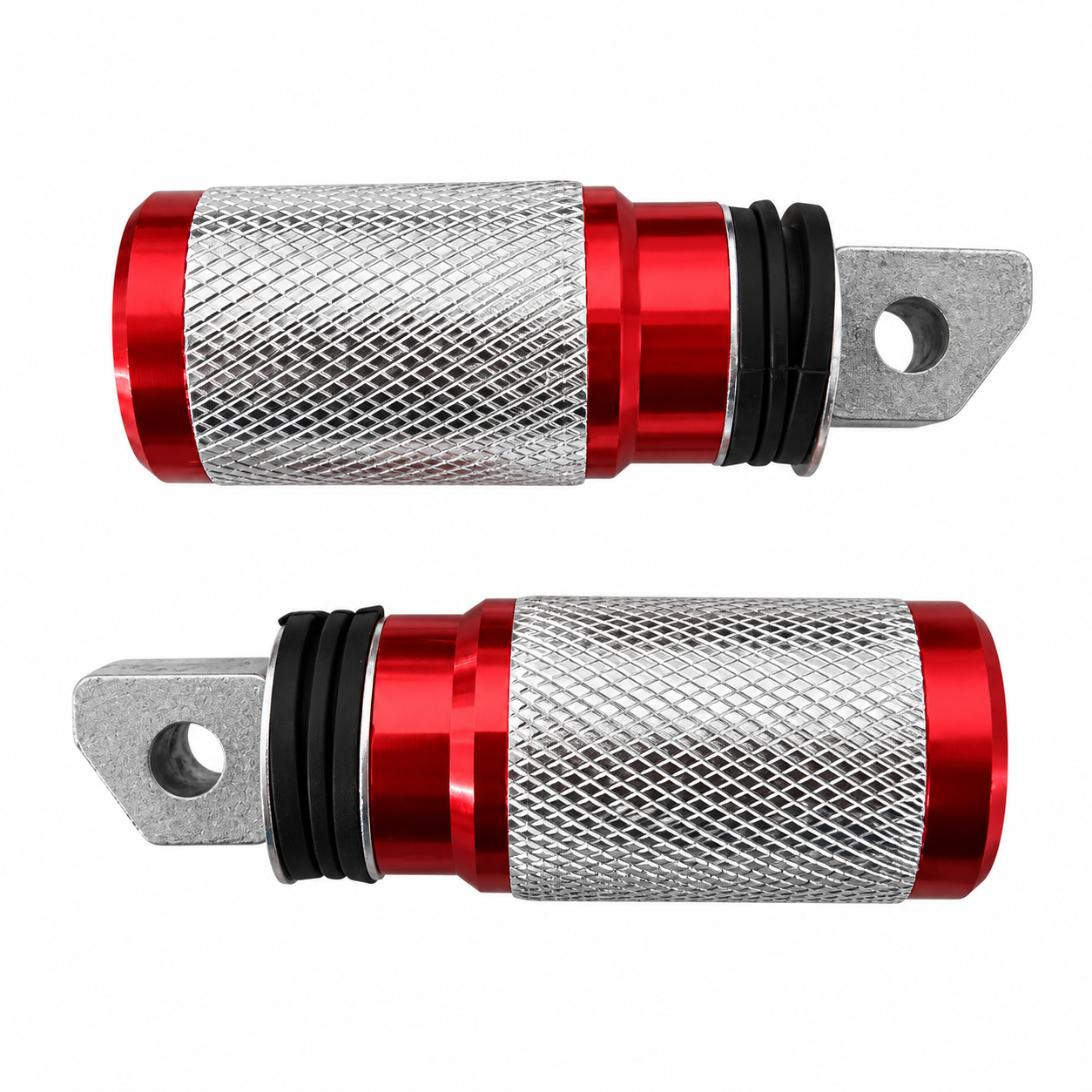 Pedal para moto aluminio (azul, negro y rojo) — Rojo