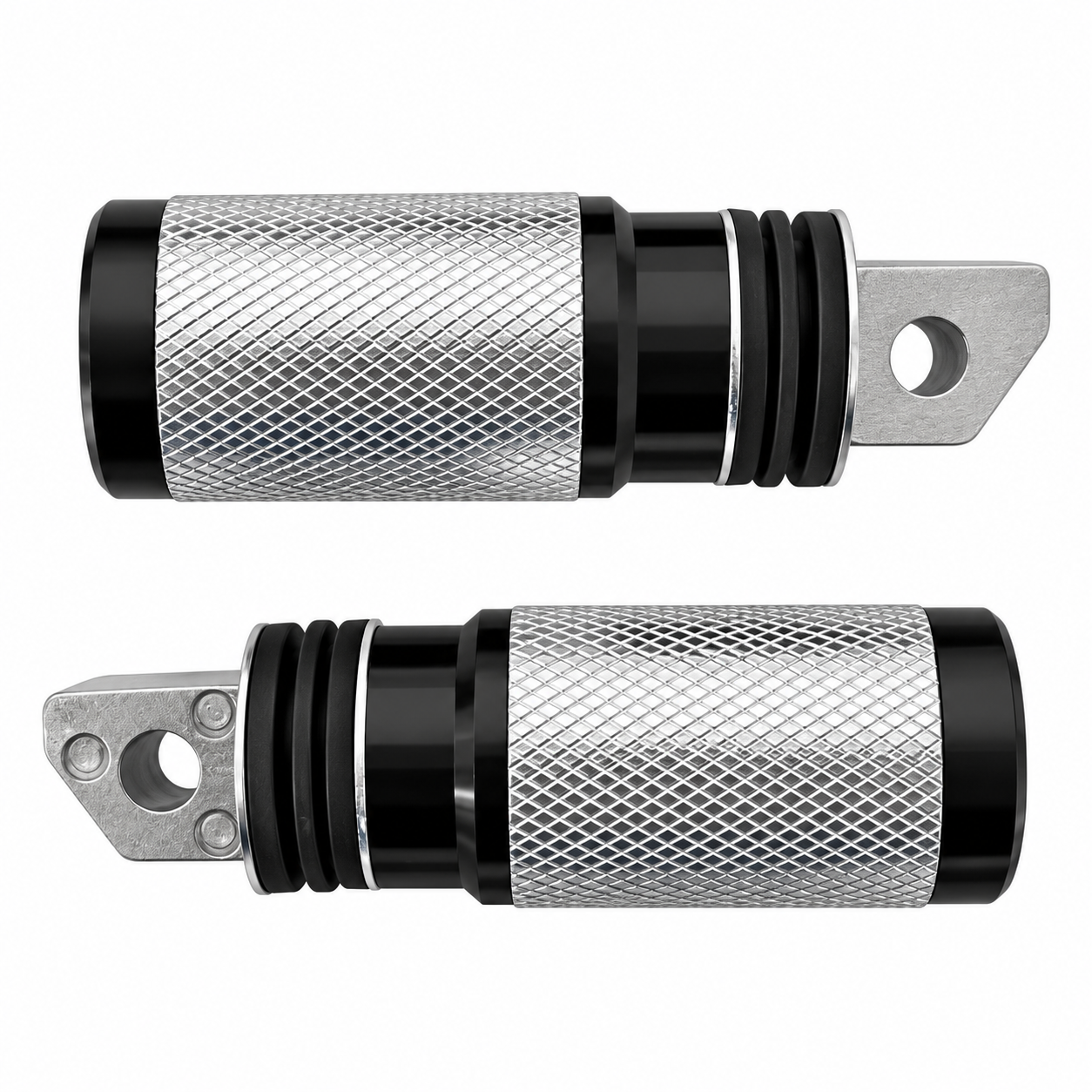 Pedal para moto aluminio (azul, negro y rojo) — Negro