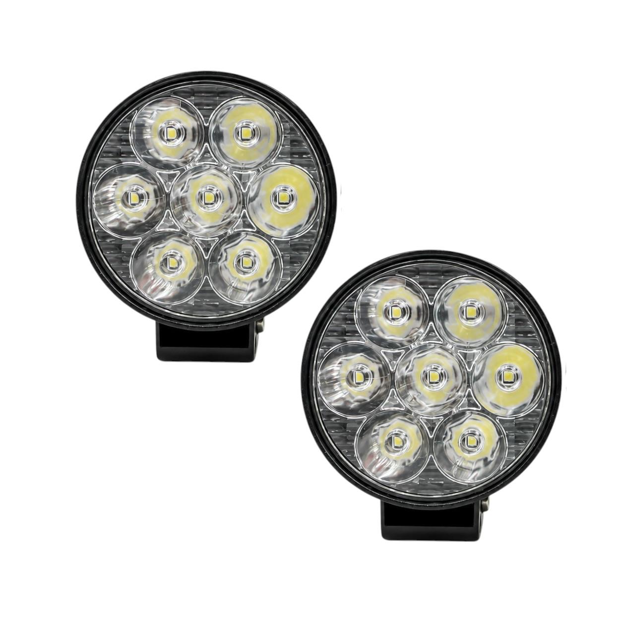 Faro LED mini redondo de 7.5" multivoltaje