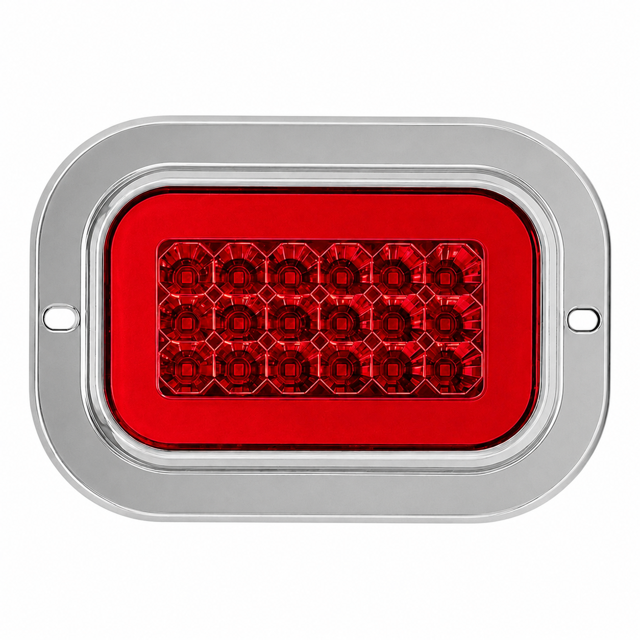 Plafón para camión de 18 LED con GLO y contorno cromado (12/24V)