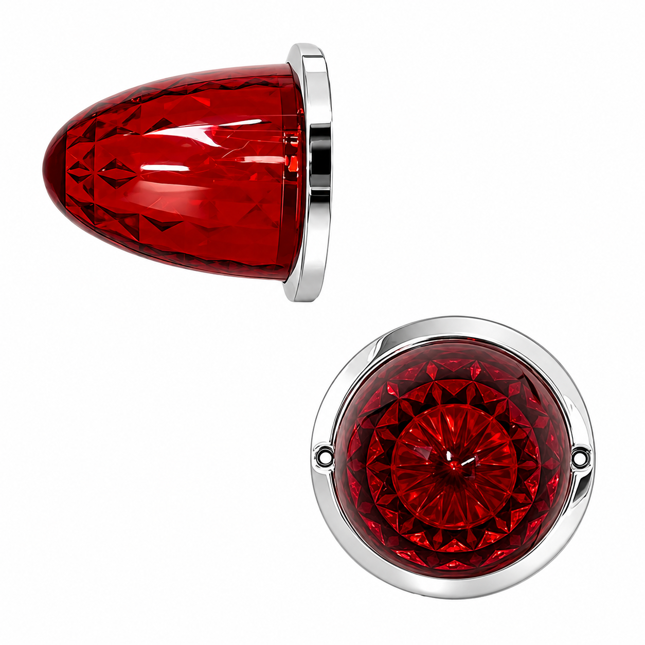 Plafon para camion tipo diamante grande 12/24V  — Rojo