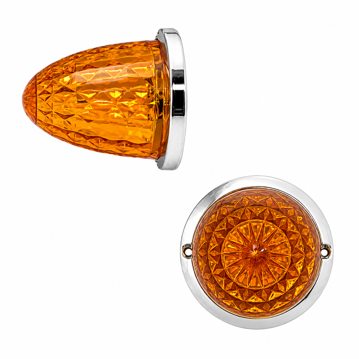 Plafon para camion tipo diamante grande 12/24V  — Amarillo