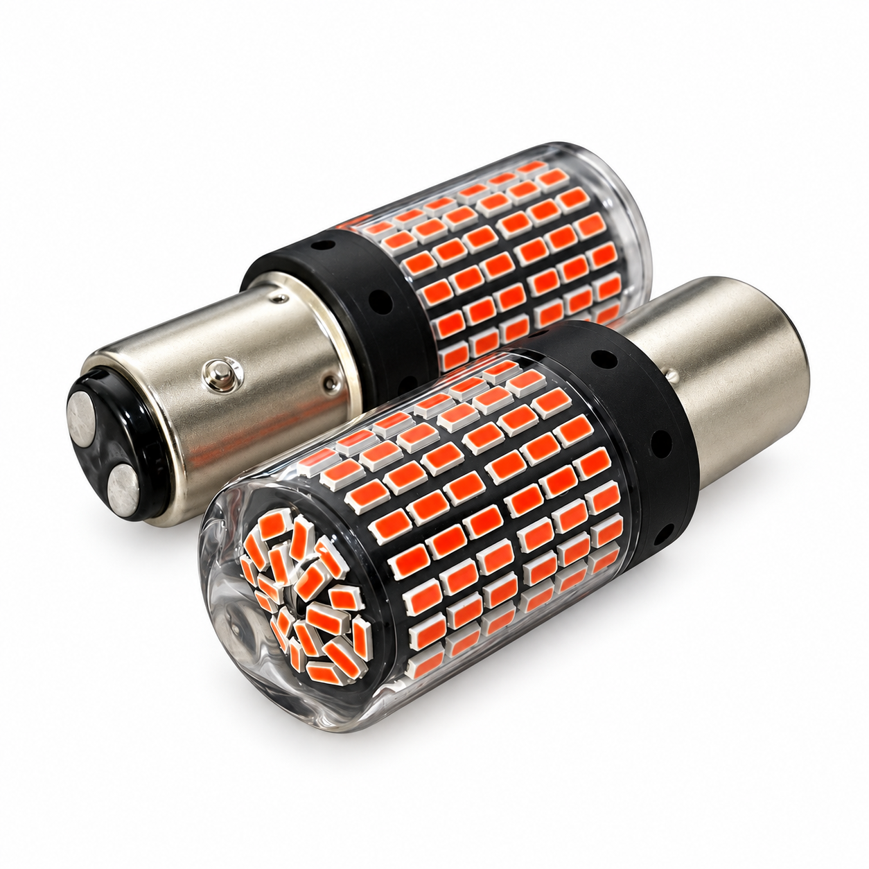 Foco multivoltaje de dos polos patas disparejas con 144 LED (1034) — Rojo