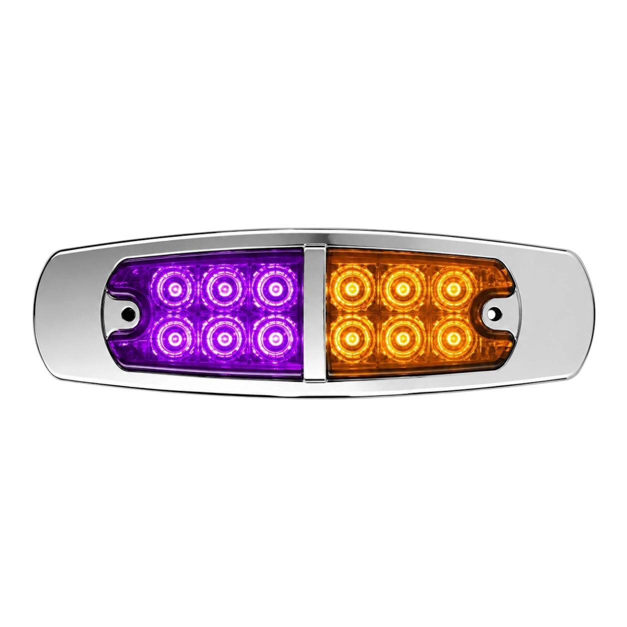 Plafón lateral de 12 LED  — Ambar/Morado