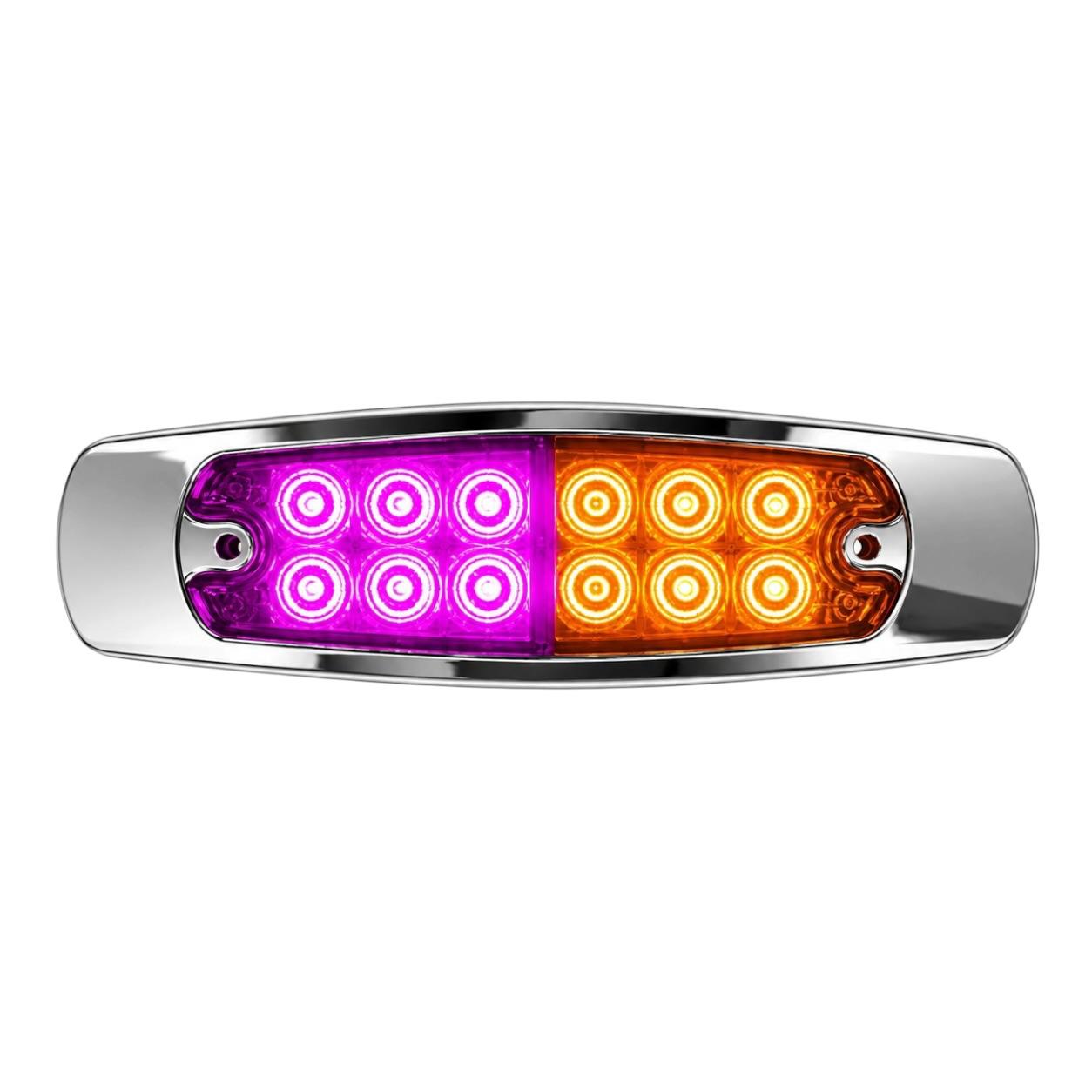 Plafón lateral de 12 LED  — Ámbar/Rosa
