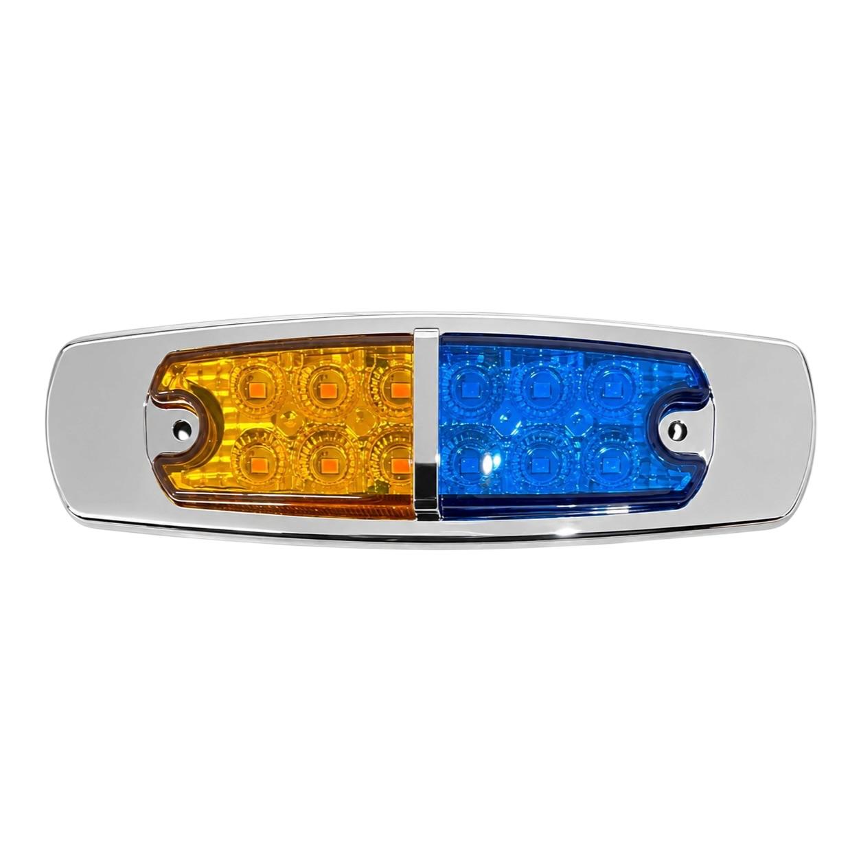 Plafón lateral de 12 LED  — Ámbar/Azul
