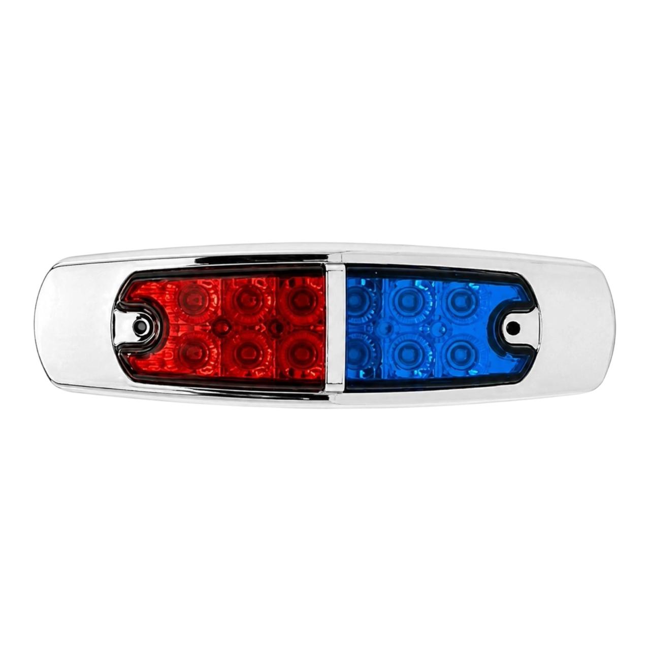 Plafón lateral de 12 LED rojo/azul
