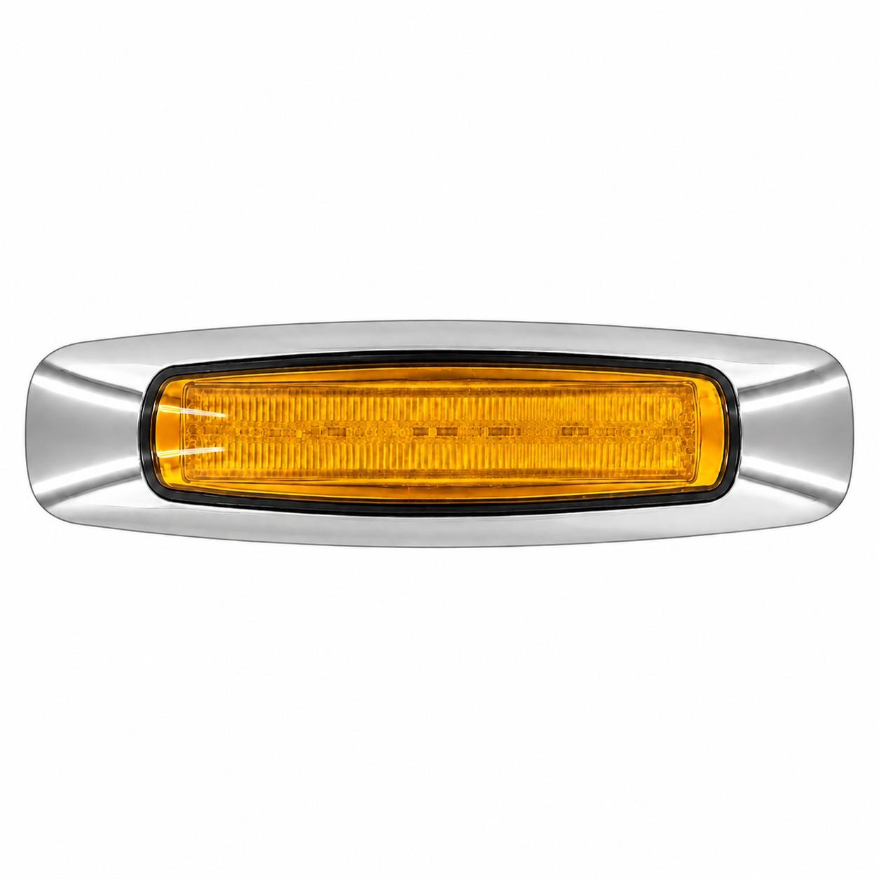 Plafon Turbo LED con base cromada — Ámbar