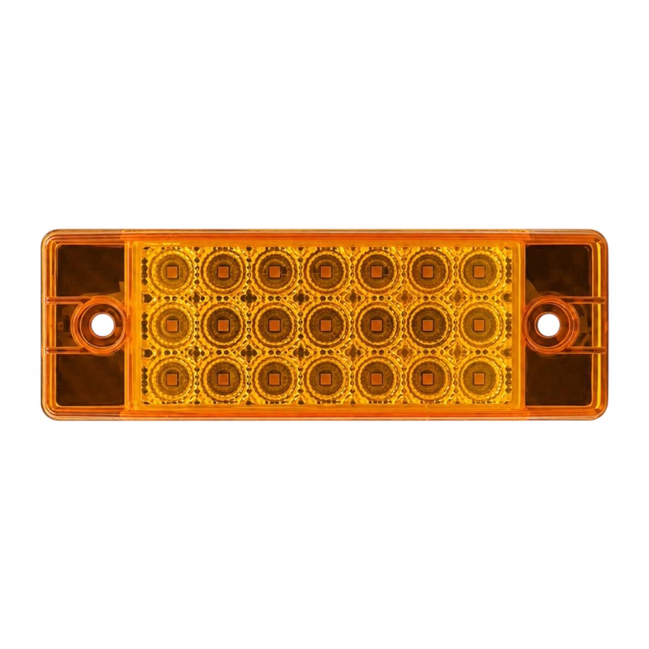 Plafón ámbar rectangular