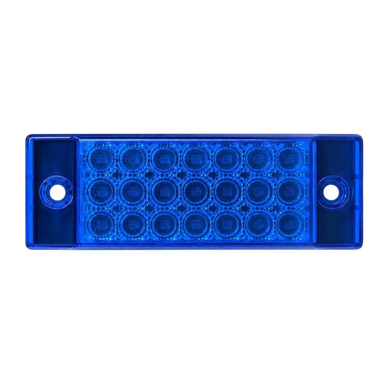 Plafón azul rectangular multivoltaje función estrobo y fijo