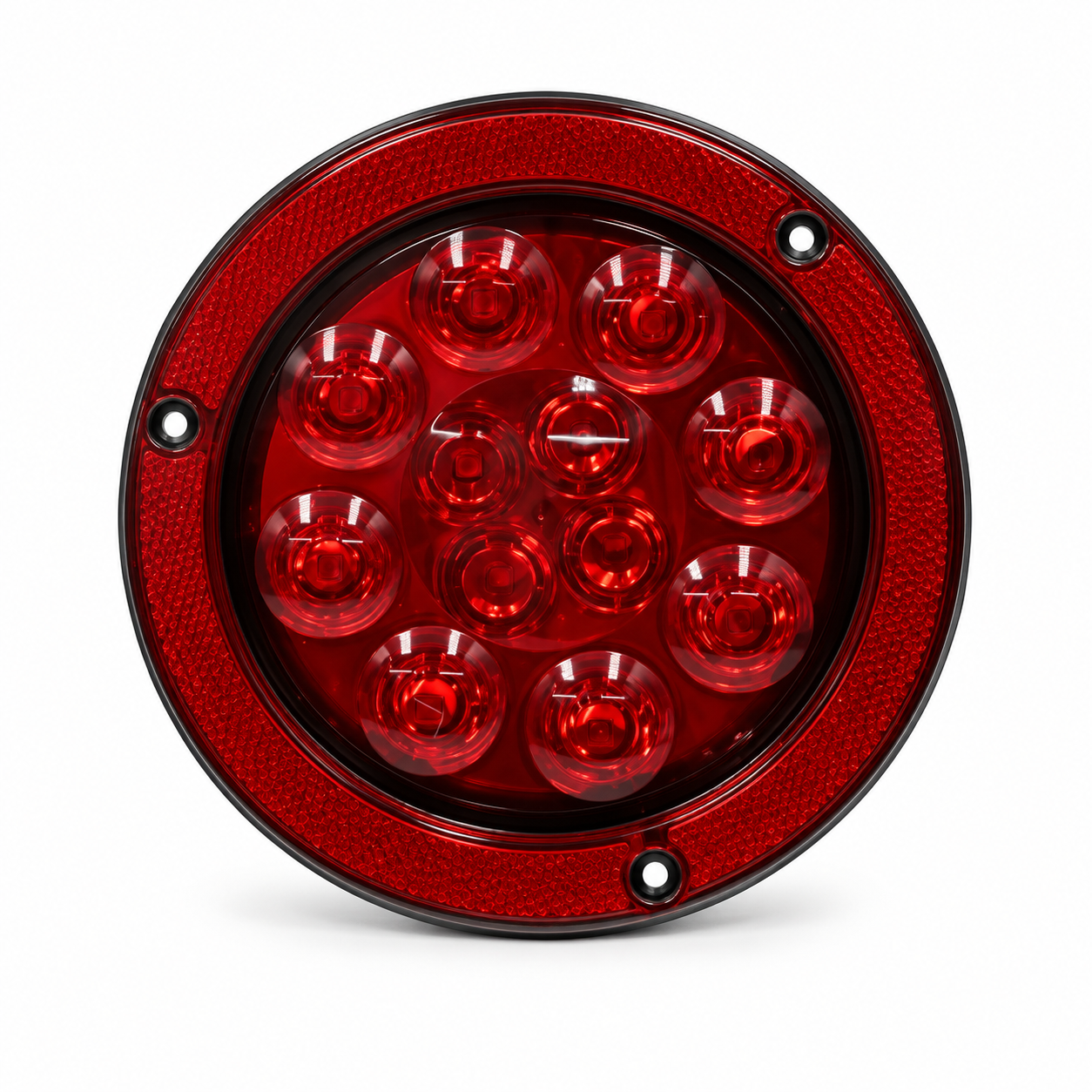 Plafón rojo con contorno reflejante